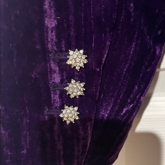 Zara Deep Purple Velvet Blazer - Picture 6 of 7